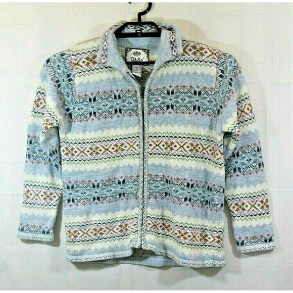 Tiara Sweaters - Tiara International Aztec Cardigan Vintage Full Zip Southwestern Sweater Size M